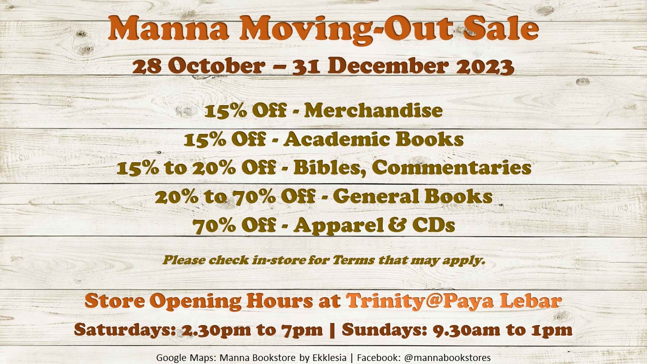 Manna Bookstore Sale